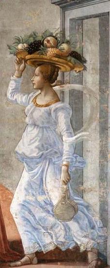 GHIRLANDAIO, Domenico Detail of Birth of St John the Baptist Germany oil painting art